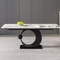Modern Luxury Dining Table - Contemporary Stone-Top Design