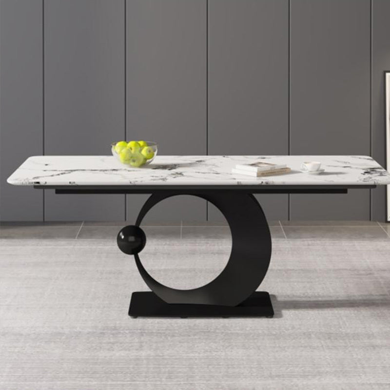 Modern Luxury Dining Table - Contemporary Stone-Top Design