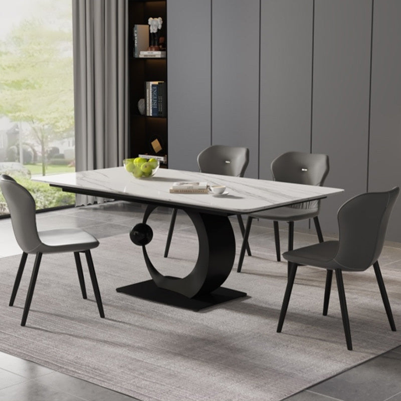 Modern Luxury Dining Table - Contemporary Stone-Top Design