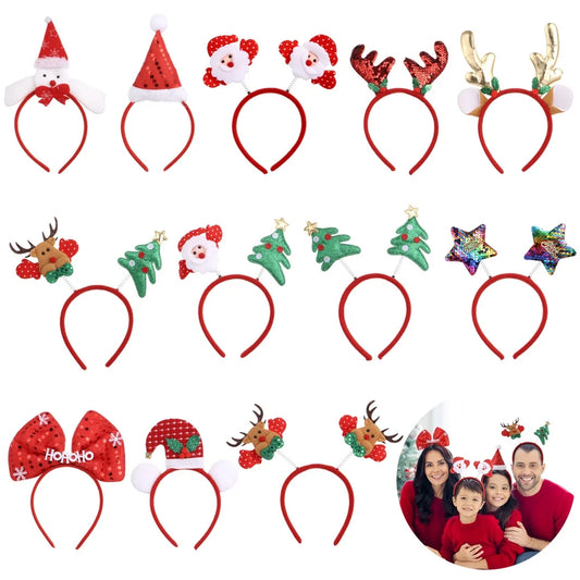 Santa’s Festive Holiday Headbands set