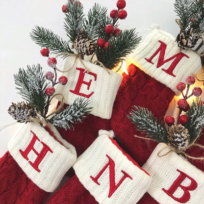 Christmas Stockings – Alphabet Knit Décor