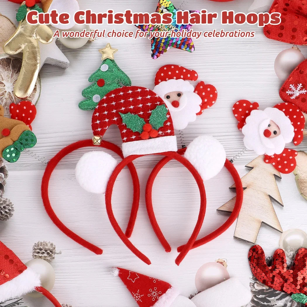 Santa’s Festive Holiday Headbands set