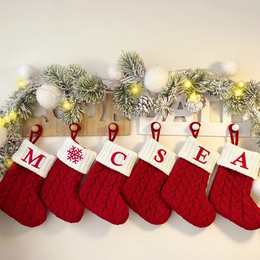 Christmas Stockings – Alphabet Knit Décor