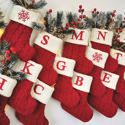 Christmas Stockings – Alphabet Knit Décor