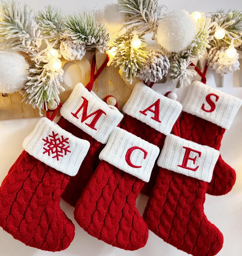 Christmas Stockings – Alphabet Knit Décor