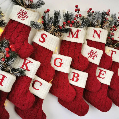 Christmas Stockings – Alphabet Knit Décor