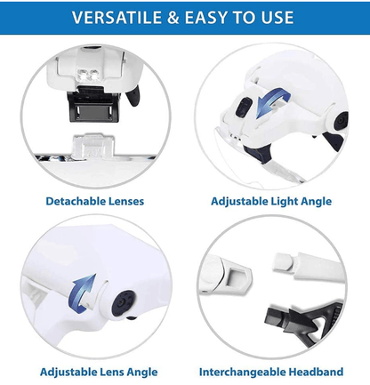 Head Illuminated Magnifying Glasses