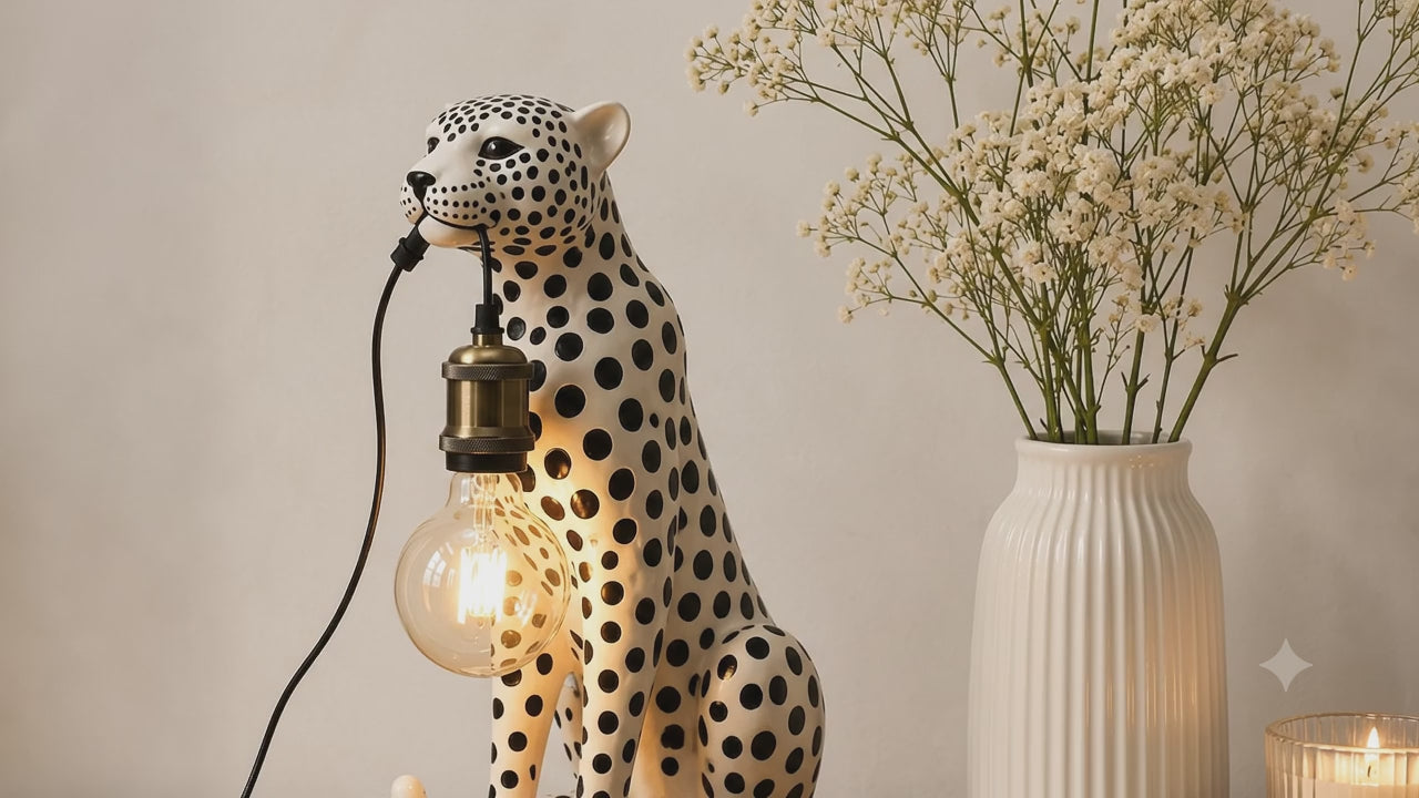 Leopard Table Lamp - Modern Animal Accent Lamp | Flash Nab
