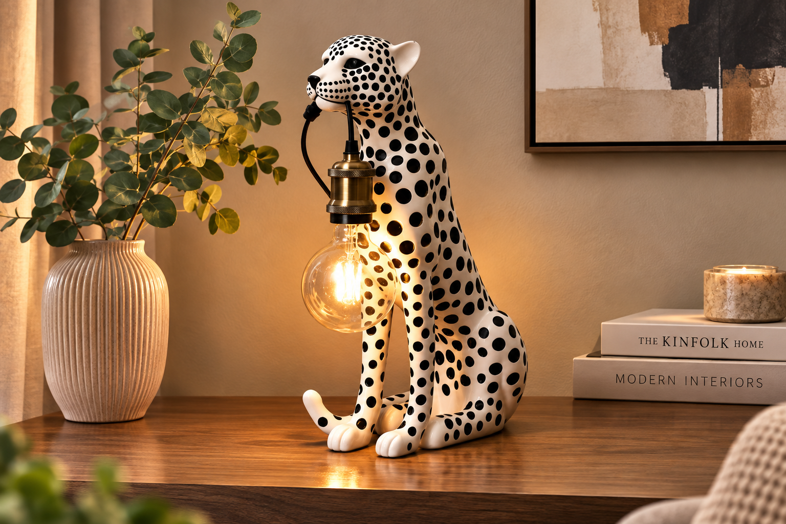 Leopard Table Lamp - Modern Animal Accent Lamp | Flash Nab