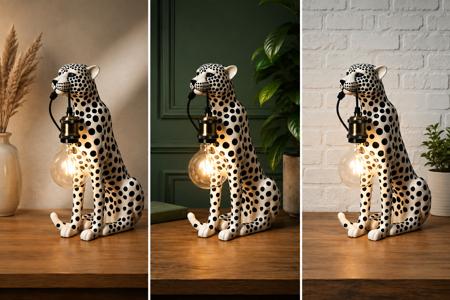Leopard Table Lamp - Modern Animal Accent Lamp | Flash Nab